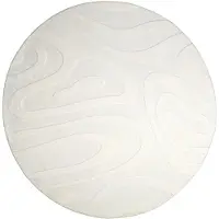 FRAAI Rund skandinavisk matta | Charm Shapes vit hos Volero | Ø 120cm | Vit | Rubber (TPR) | Rund | Inomhusmattor