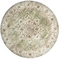 FRAAI Rund vintage utomhusmatta | Santo Medaillon grön | Ø 230cm | Grön | 3D | Mesh | Rund | Utomhusmattor