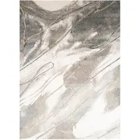 FRAAI Tvättbar mönstrad matta | Misha Lines gräddvit/grå | 80x150cm | Grå | Rektangel | Inomhusmattor