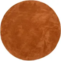 De Onlinewinkelier b.v. NATURL. Rund låghög matta | Cozy terrakotta hos Volero | Ø 100cm | Terra | Cotton | Rund | Inomhusmattor