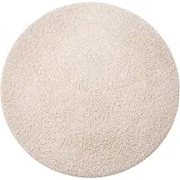 NATURL. Rund fluffig matta | Bobby gräddvit hos Volero | Ø 200cm | Creme | Rund | Inomhusmattor