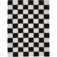 FRAAI Rutig matta | Blox svart hos Volero | 230x330cm | Svart | Rektangel | Inomhusmattor