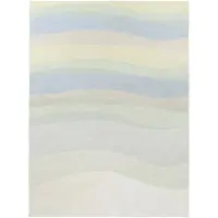 FRAAI Geometrisk matta | Swing Waves blå/grön hos Volero | 80x150cm | Blå | Cotton | Rektangel | Inomhusmattor