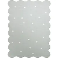Little Olly Matta barnrum | Cloudy Dots mintgrön hos Volero | 80x150cm | Grön | 3D | Mesh | Vågig | Barnkläder