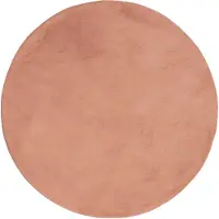NATURL. Rund låghårig matta | Cozy rosa hos Volero | Ø 150cm | Rosa | Cotton | Rund | Inomhusmattor