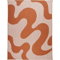 De Onlinewinkelier b.v. Utomhusmatta | Summer Swirl terrakotta hos Volero | 200x290cm | Terra | Rektangel | Utomhusmattor