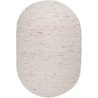 NATURL. Oval ullmatta | Feline vit/melerad hos Volero | 152x245cm | Vit | Cotton | Oval | Inomhusmattor