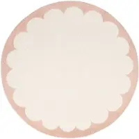 FRAAI Rund tvättbar matta | Myrre rosa/vit hos Volero | Ø 140cm | Rosa | Polypropylene | Rund | Inomhusmattor