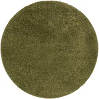 NATURL. Rund fluffig matta | Wish grön hos Volero | Ø 230cm | Grön | Jute | Rund | Inomhusmattor
