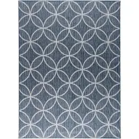 FRAAI Geometrisk utomhusmatta | Faro Ripple blå hos Volero | 160x230cm | Blå | Jute | Rektangel | Utomhusmattor