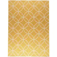 FRAAI Geometrisk utomhusmatta | Faro Ripple gul hos Volero | 80x150cm | Gul | Jute | Rektangel | Utomhusmattor