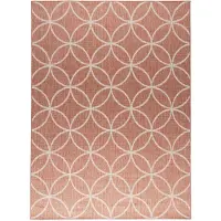 FRAAI Geometrisk utomhusmatta | Faro Ripple rosa hos Volero | 230x330cm | Rosa | Jute | Rektangel | Utomhusmattor