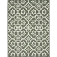 FRAAI Utomhusmatta | Rio Flower grön hos Volero | 160x230cm | Grön | Jute | Rektangel | Utomhusmattor