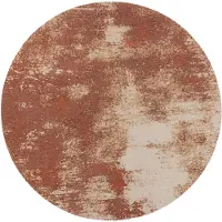 Studio Clarice Rund abstrakt matta | Candice rosa hos Volero | Ø 140cm | Rosa | Cotton | Rund | Inomhusmattor