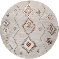 De Onlinewinkelier b.v. Rund berbermatta | Blend Aztec beige hos Volero | Ø 200cm | Beige | Rund | Inomhusmattor