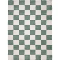 FRAAI Rutig matta | Blox grön hos Volero | 200x290cm | Grön | Rektangel | Inomhusmattor
