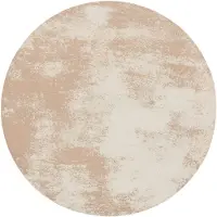 Studio Clarice Rund abstrakt matta | Candice taupe hos Volero | Ø 200cm | Taupe | Cotton | Rund | Inomhusmattor
