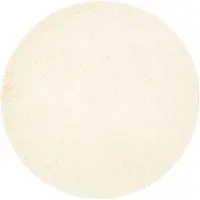 NATURL. Rund fluffig matta | Wish gräddvit hos Volero | Ø 80cm | Creme | Jute | Rund | Inomhusmattor