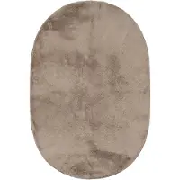NATURL. Ovalformad matta | Cozy taupe hos Volero | 80x120cm | Taupe | Oval | Inomhusmattor