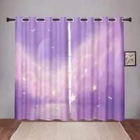 Yiran Furniture Lyxiga Månsken Himmelsmoln Stjärna Mörkläggningsfönstergardiner för Sovrum Vardagsrum Badrum Kök Dörr Hall Hög Skuggning Nytt Mönster W55 X H120cm X 2&Grommet Top blue