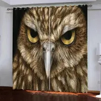 Yiran Furniture Djur Häst Dinosaurie Tiger Till Salu Mörkläggningsgardin för Sovrum Vardagsrum Badrum Kök Dörr Hög Skuggning Het W55 X H120cm X 2&Grommet Top brown