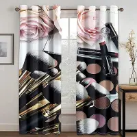 Yiran Furniture Blomdoft Sexig Rosa Sminkflicka Fönstergardiner Persienner för Vardagsrum Barnrum Köksdörr Heminredning 2 st Båda Badrum W55 X H120cm X 2&Grommet Top gray