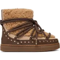 INUIKII för kvinnor. 1001.003.0072 Curly Rock Läderstövlar brun (38), Hud, Beige, Karta, Nyckelband, Casual