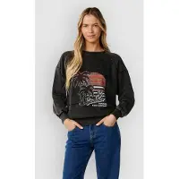 Rip Curl Seeker Raglan Standard Crew Tröja washed black, XS