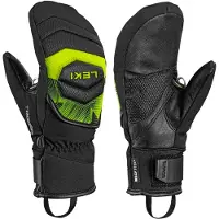 LEKI - Skidhandskar barn - WCR Core TR Junior Mitt Black/Neon Yellow för UnisexSoftshell - Barnstorlek 5 - Svart