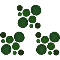 Typecat 24x Artificial Floating Foam Lotus Leaves Decor for Pond Aquarium and Stage Realistic Lotus Foliage Green Plant 4 Sizes