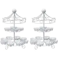 Typecat 2X 2 Layer-12 Count Carousel Cupcake Stand Holder Display Wedding Cake Cup Display Stand