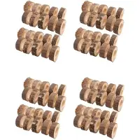 Typecat 80 Pcs Wooden Napkin Ring Christmas Napkin Ring Holders Round Serviette Holder Decorative Napkin Rings 1.18In
