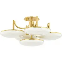 Hudson Valley Lighting Bregman taklampa antik mässing