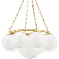 Hudson Valley Lighting Thornwood takkrona antik mässing