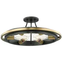Hudson Valley Lighting Chambers taklampa antik mässing/brons