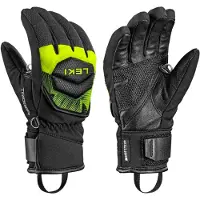 LEKI - Skidhandskar barn - WCR Core TR Junior Black/ Neon Yellow för UnisexSoftshell - Barnstorlek 6 - Svart