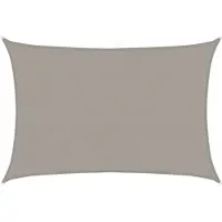 vidaXL Solsegel 160 g/m² rektangulär ljusgrå 4x5 m HDPE