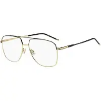 BOSS Matte black and rose-gold-tone optical glasses