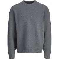 Jack & Jones Tröja - Stickad - JorNørrebro - Dark Grey Melange - - 14 år (164) - Tröja
