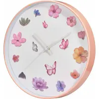 Koopman väggklocka med blomstermotiv Ø 30 cm