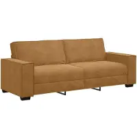 vidaXL 3-sitssoffa brun 220x78x84 cm sammet