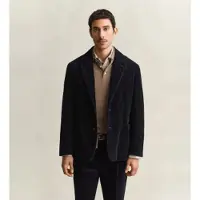 Gant för män. 7706387 Kavaj i marinblå manchester (50), Bomull, Klassisk, Marino