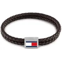 Tommy Hilfiger 3D Flag Leather armband brunt 2790754