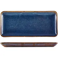Genware Terra Aqua Blå Smal Rektangulärt Fat 31 x 14 Cm