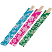 MultiLine Spisepinne 2-pack 202 Mm Trä Mixed Flowers Förpackning 100 Par.