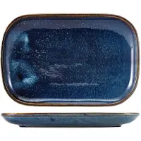 Genware Terra Aqua Blå Rektangulär Tallrik 24 x 16,5 Cm