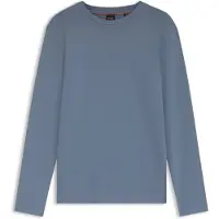 BOSS för män. 50473286 TChark långärmad T-shirt mellanblå (3XL), Casual, Bomull, Lång ärm
