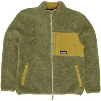 KAVU - Wayside Sherpa Fleece Jacket Moss Stone för Unisex - Storlek S - Khaki