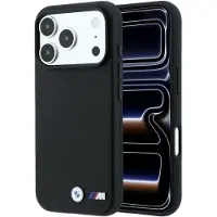 BMW -däck, metalllogotyp, MagSafe-fodral för iPhone 17 Pro / 18 Pro – Svart