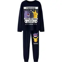 Name it Pyjamas 'NKMSux Pokemon' marinblå / gul / lavendel / vit